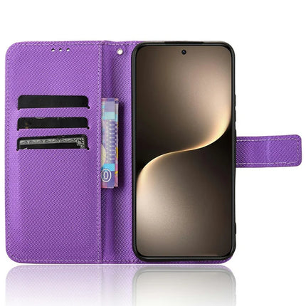 For Honor Magic7 5G Case PU Leather Diamond Texture Wallet Phone Cover