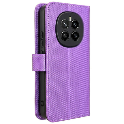 For Honor Magic7 5G Case PU Leather Diamond Texture Wallet Phone Cover