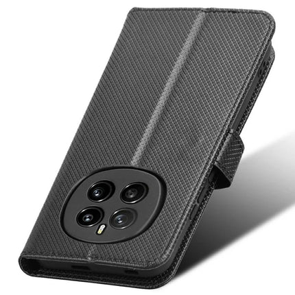 For Honor Magic7 5G Case PU Leather Diamond Texture Wallet Phone Cover