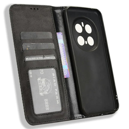 For Honor Magic7 Pro 5G Leather Case Wallet Stand Retro Texture Phone Cover