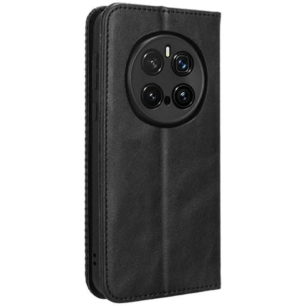 For Honor Magic7 Pro 5G Leather Case Wallet Stand Retro Texture Phone Cover