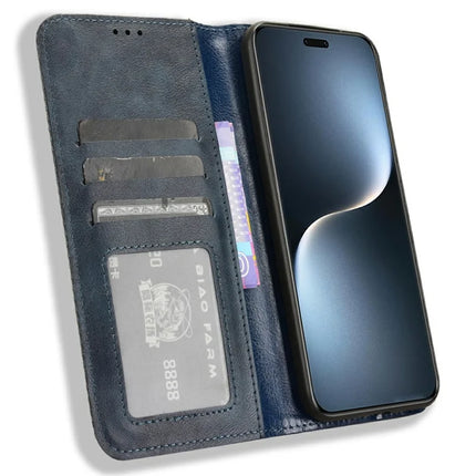 For Honor Magic7 Pro 5G Leather Case Wallet Stand Retro Texture Phone Cover