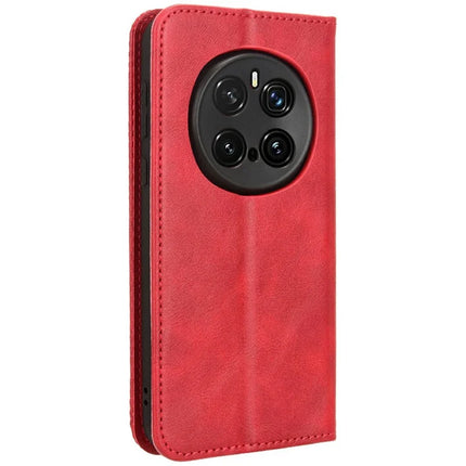 For Honor Magic7 Pro 5G Leather Case Wallet Stand Retro Texture Phone Cover