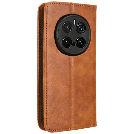 For Honor Magic7 Pro 5G Leather Case Wallet Stand Retro Texture Phone Cover