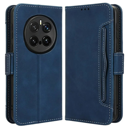 For Honor Magic7 Pro 5G Leather Case Phone Wallet Cover with Multiple Card Slots - Blue