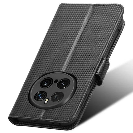 For Honor Magic7 Pro 5G Case PU Leather Diamond Texture Wallet Phone Cover