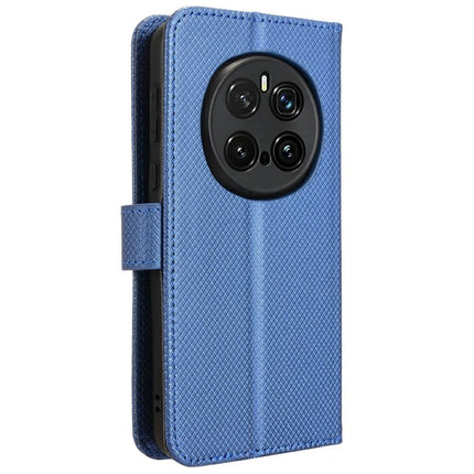 For Honor Magic7 Pro 5G Case PU Leather Diamond Texture Wallet Phone Cover