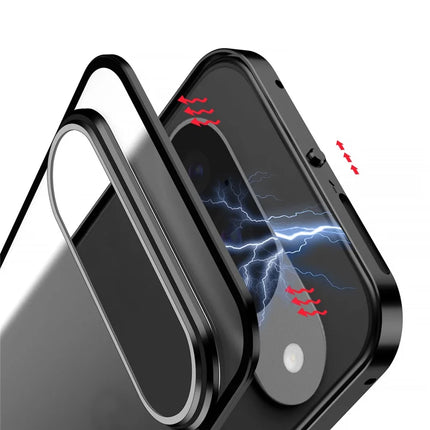 For Google Pixel 9 / Pixel 9 Pro Matte Case Aluminium Alloy+PC Phone Cover Pop-Up Snap Lock