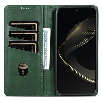 AZNS For Honor Magic7 5G Case Cowhide Texture PU Leather Wallet Phone Cover