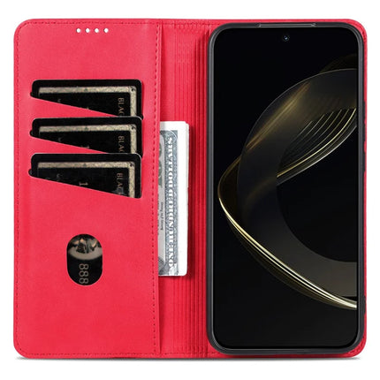 AZNS For Honor Magic7 5G Case Cowhide Texture PU Leather Wallet Phone Cover
