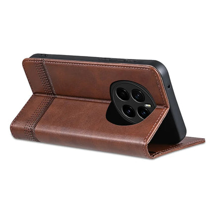 AZNS For Honor Magic7 5G Case Cowhide Texture PU Leather Wallet Phone Cover