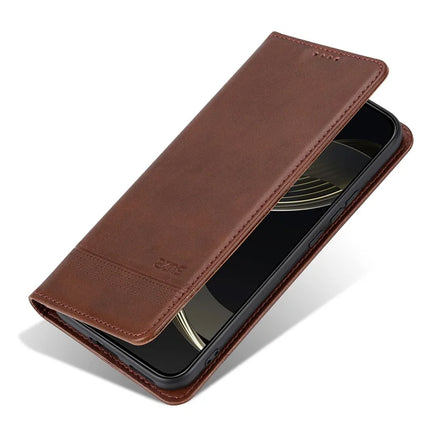 AZNS For Honor Magic7 5G Case Cowhide Texture PU Leather Wallet Phone Cover