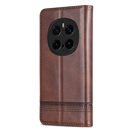 AZNS For Honor Magic7 Pro 5G Case Cowhide Texture PU Leather Wallet Phone Cover