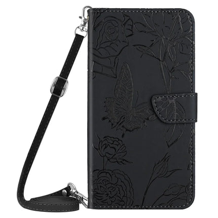 For Samsung Galaxy A26 5G Case Anti-Drop Leather Phone Cover Butterfly Flower Imprint