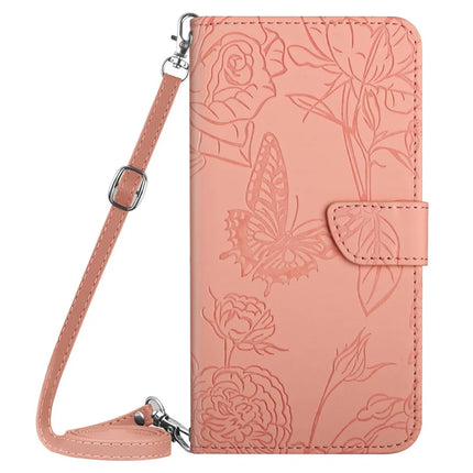 For Samsung Galaxy A26 5G Case Anti-Drop Leather Phone Cover Butterfly Flower Imprint