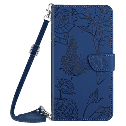For Samsung Galaxy A26 5G Case Anti-Drop Leather Phone Cover Butterfly Flower Imprint
