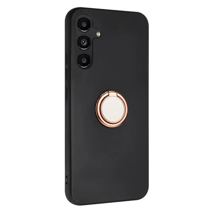 For Samsung Galaxy A26 5G Matte Case Ring Kickstand Soft TPU Phone Cover - Rose Gold