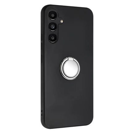 For Samsung Galaxy A26 5G Matte Case Ring Kickstand Soft TPU Phone Cover - Silver