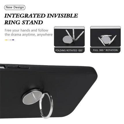 For Samsung Galaxy A26 5G Matte Case Ring Kickstand Soft TPU Phone Cover