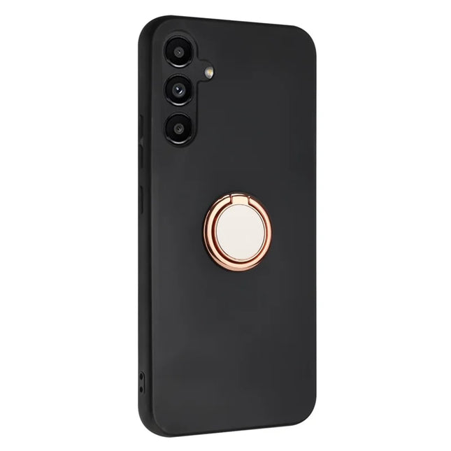 For Samsung Galaxy A56 5G Matte Case Ring Kickstand Soft TPU Phone Cover - Rose Gold