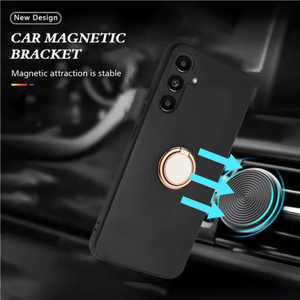 For Samsung Galaxy A56 5G Matte Case Ring Kickstand Soft TPU Phone Cover