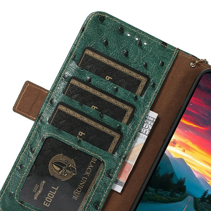 For Honor Magic7 Lite 5G / X9c 5G / X60 Pro 5G Case RFID Blocking Genuine Cow Leather Phone Case Ostrich Texture