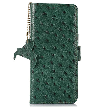 For Honor Magic7 Lite 5G / X9c 5G / X60 Pro 5G Case RFID Blocking Genuine Cow Leather Phone Case Ostrich Texture
