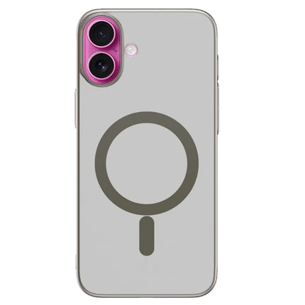 For iPhone 16 Plus Case Compatible with MagSafe Matte PC Back Cover - Titanium