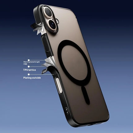For iPhone 16 Plus Case Compatible with MagSafe Matte PC Back Cover