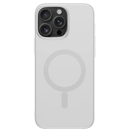 For iPhone 16 Pro Max Case Compatible with MagSafe Matte PC Back Cover - Silver