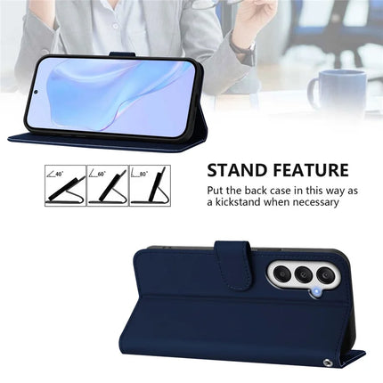 For Samsung Galaxy A15 5G / Galaxy A15 4G Case Solid Color Wallet Leather Phone Cover with Strap