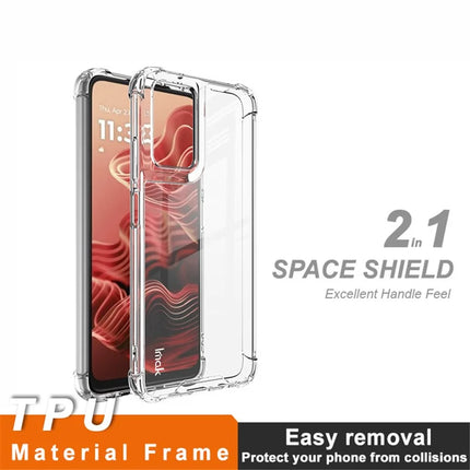 IMAK For Motorola Moto G35 5G Case PC+TPU Shockproof Clear Phone Cover