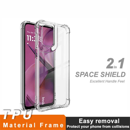 IMAK For Motorola Moto G55 5G Case PC+TPU Shockproof Clear Phone Cover