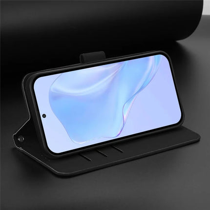 For Samsung Galaxy A55 5G Case Solid Color Wallet Leather Phone Cover with Strap