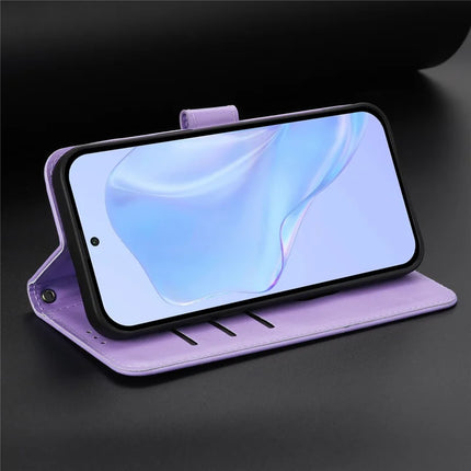 For Samsung Galaxy A55 5G Case Solid Color Wallet Leather Phone Cover with Strap