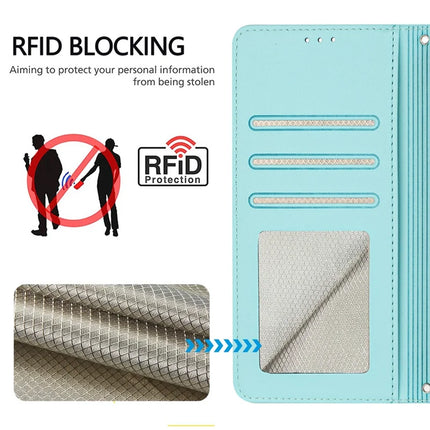 For Samsung Galaxy A16 4G / Galaxy A16 5G Case with Strap RFID Blocking Leather Wallet Phone Cover Cat Mouse Pattern