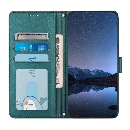 For Samsung Galaxy A16 4G / Galaxy A16 5G Case with Strap RFID Blocking Leather Wallet Phone Cover Cat Mouse Pattern