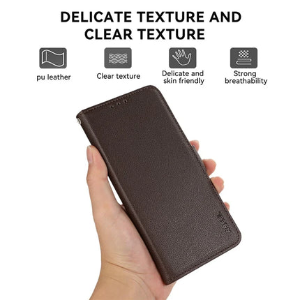 ABEEL For Honor Magic7 Lite 5G / X9c 5G / X60 Pro 5G Case Litchi Texture Leather RFID Blocking Phone Cover