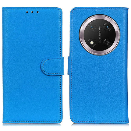 For Honor Magic7 Lite 5G / X9c 5G / X60 Pro 5G Wallet Case PU Leather Phone Cover Litchi Texture - Blue