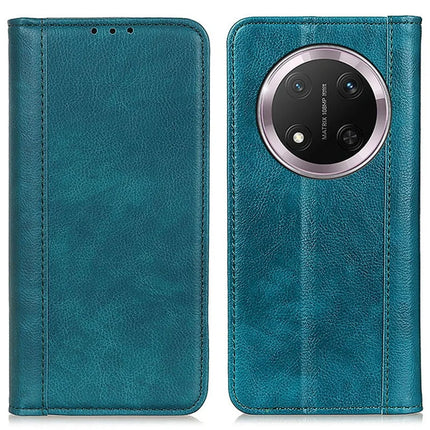 For Honor Magic7 Lite 5G / X9c 5G / X60 Pro 5G Stand Case Split Leather Litchi Texture Wallet Phone Cover - Green