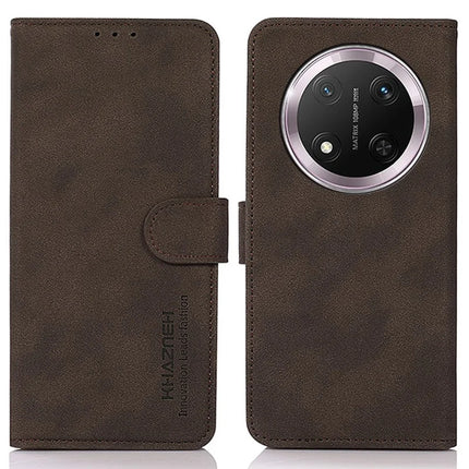 KHAZNEH For Honor Magic7 Lite 5G / X9c 5G / X60 Pro 5G Stand Case PU Leather Wallet Phone Cover - Brown