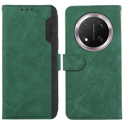 ABEEL For Honor Magic7 Lite 5G / X9c 5G / X60 Pro 5G Case Color Splicing Leather Flip Phone Cover RFID Blocking - Green