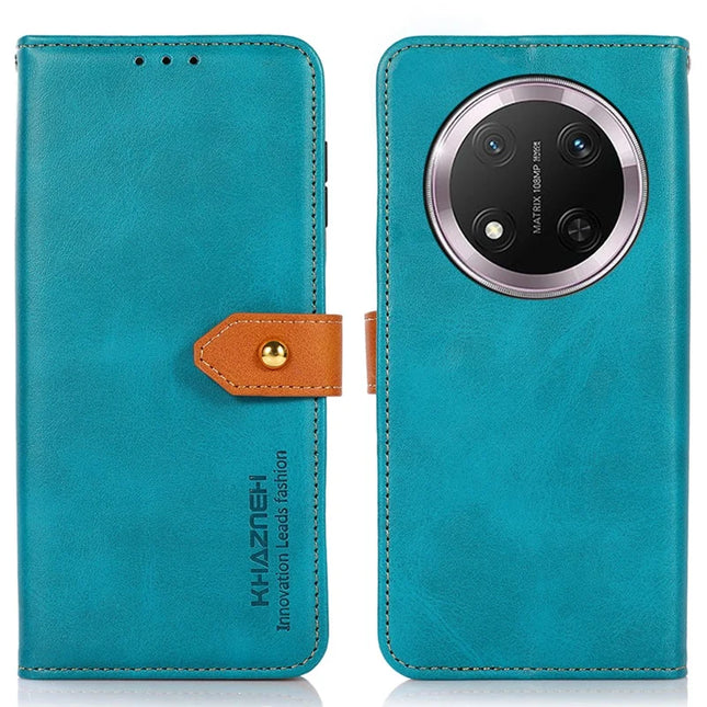 KHAZNEH For Honor Magic7 Lite 5G / X9c 5G / X60 Pro 5G Wallet Phone Case Stand Leather Flip Cover - Blue