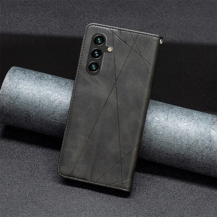 For Samsung Galaxy A26 5G Case Card Slots Geometry Imprint Leather Phone Cover