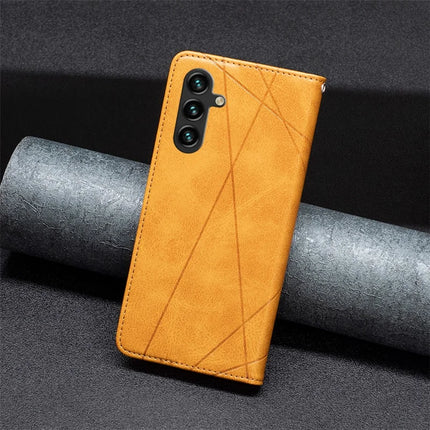 For Samsung Galaxy A26 5G Case Card Slots Geometry Imprint Leather Phone Cover