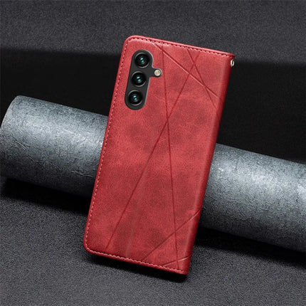 For Samsung Galaxy A26 5G Case Card Slots Geometry Imprint Leather Phone Cover
