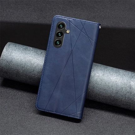 For Samsung Galaxy A26 5G Case Card Slots Geometry Imprint Leather Phone Cover