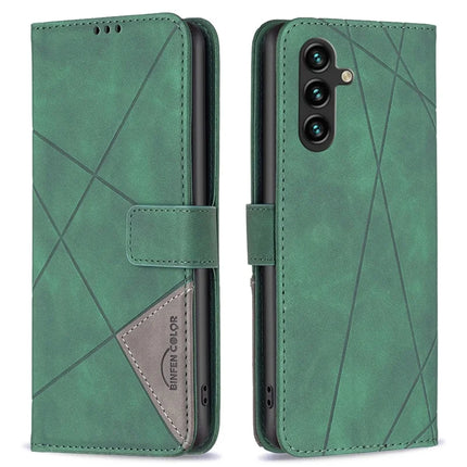 BINFEN COLOR BF05 For Samsung Galaxy A26 5G Case Leather Phone Cover Wallet Stand - Green