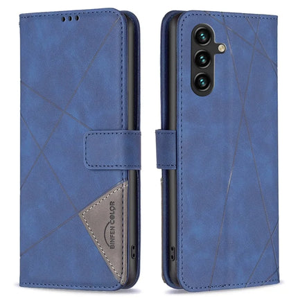 BINFEN COLOR BF05 For Samsung Galaxy A26 5G Case Leather Phone Cover Wallet Stand - Blue