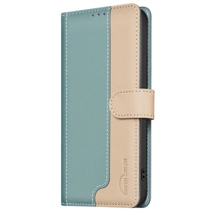 BINFEN COLOR BF33 for Samsung Galaxy A26 5G Leather Case Splicing Color RFID Blocking